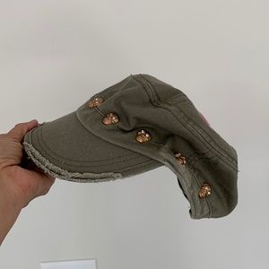 BROKEDOWN cap distressed with skulls. Worn once.